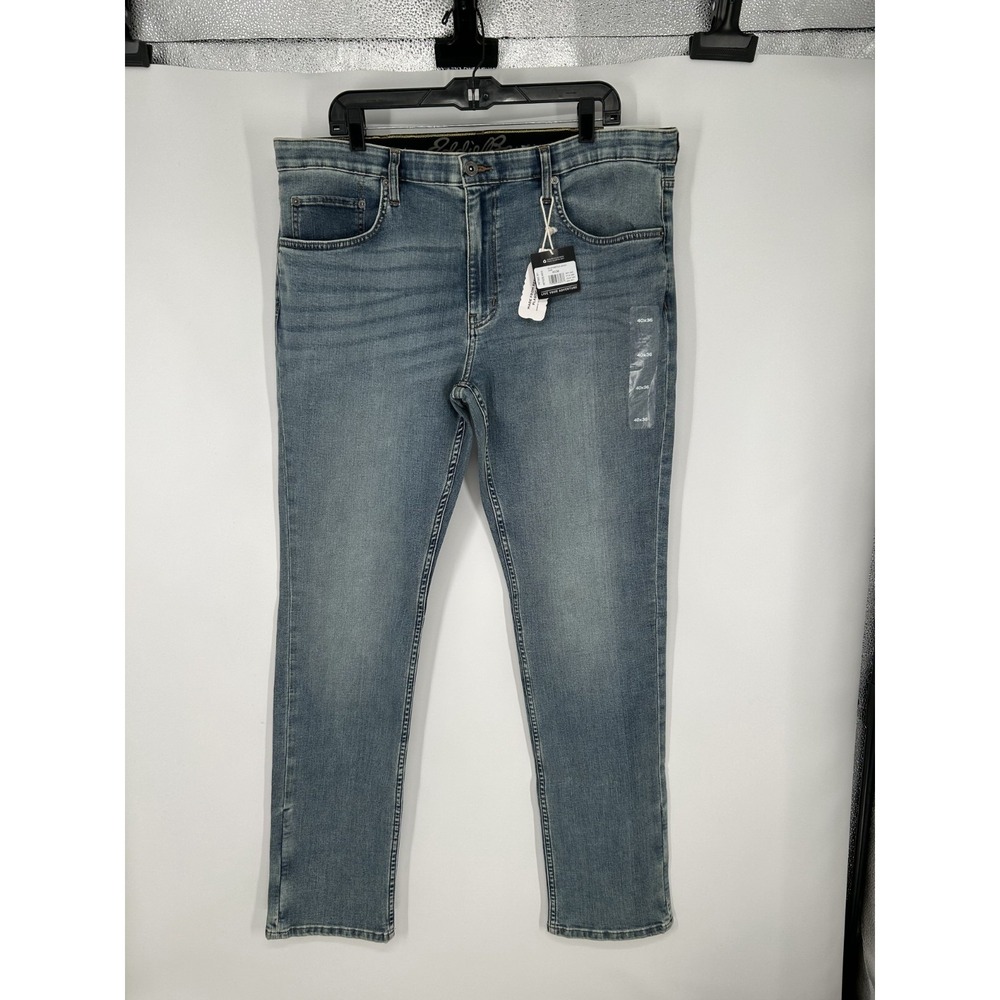 Eddie Bauer Voyager‎ Flex 2.0 Jeans Mens 40x36 Slim Fit Light Wash Blue Denim
